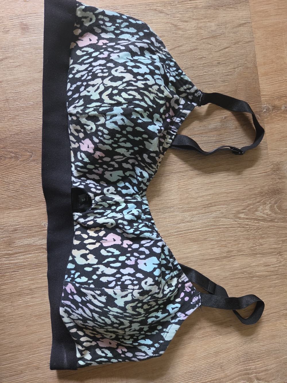 torrid Black Multicolor Pastel Leopard Print Bra